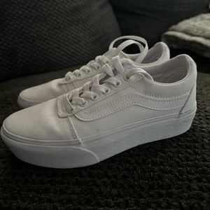 White platform vans